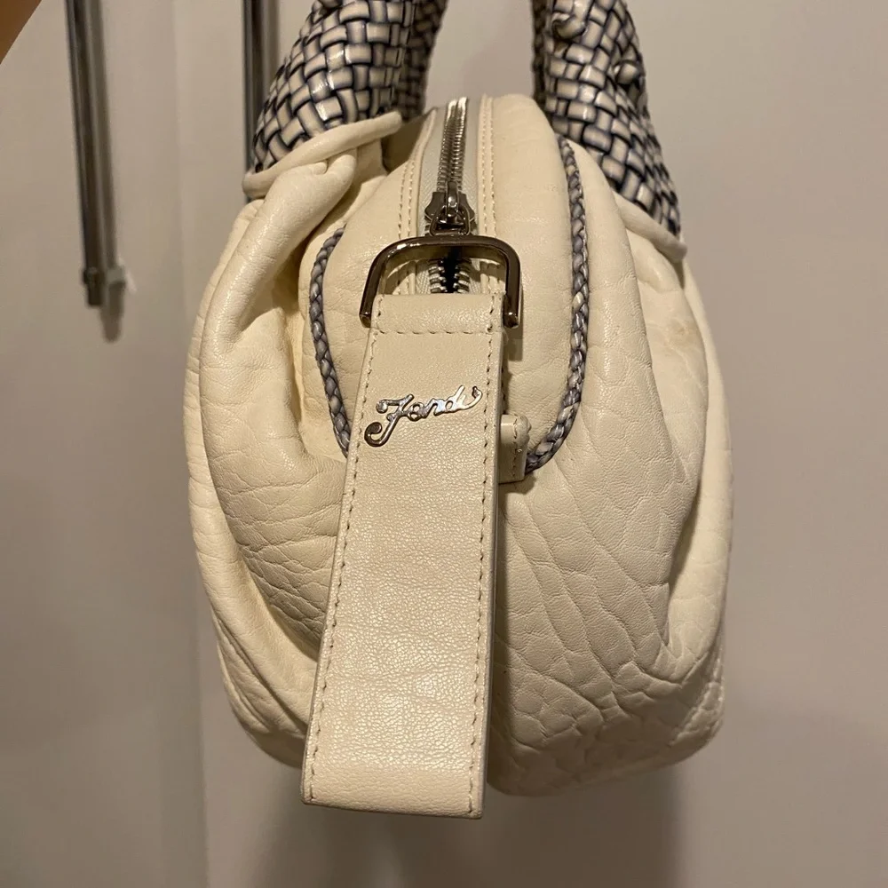 Fendi Mini Spy Cream Leather Bag - Picture 2 of 11